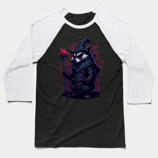 Wizard Raccoon - Mage Raccoon Baseball T-Shirt